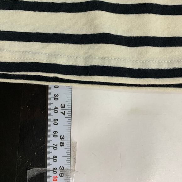 Tuckernuck XXL Pomander Place Navy Stripe Mini Tee Dress Tunic Black Cream - Picture 7 of 8